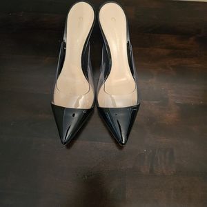 Gianvito Rossi black heeled slides 36.5
